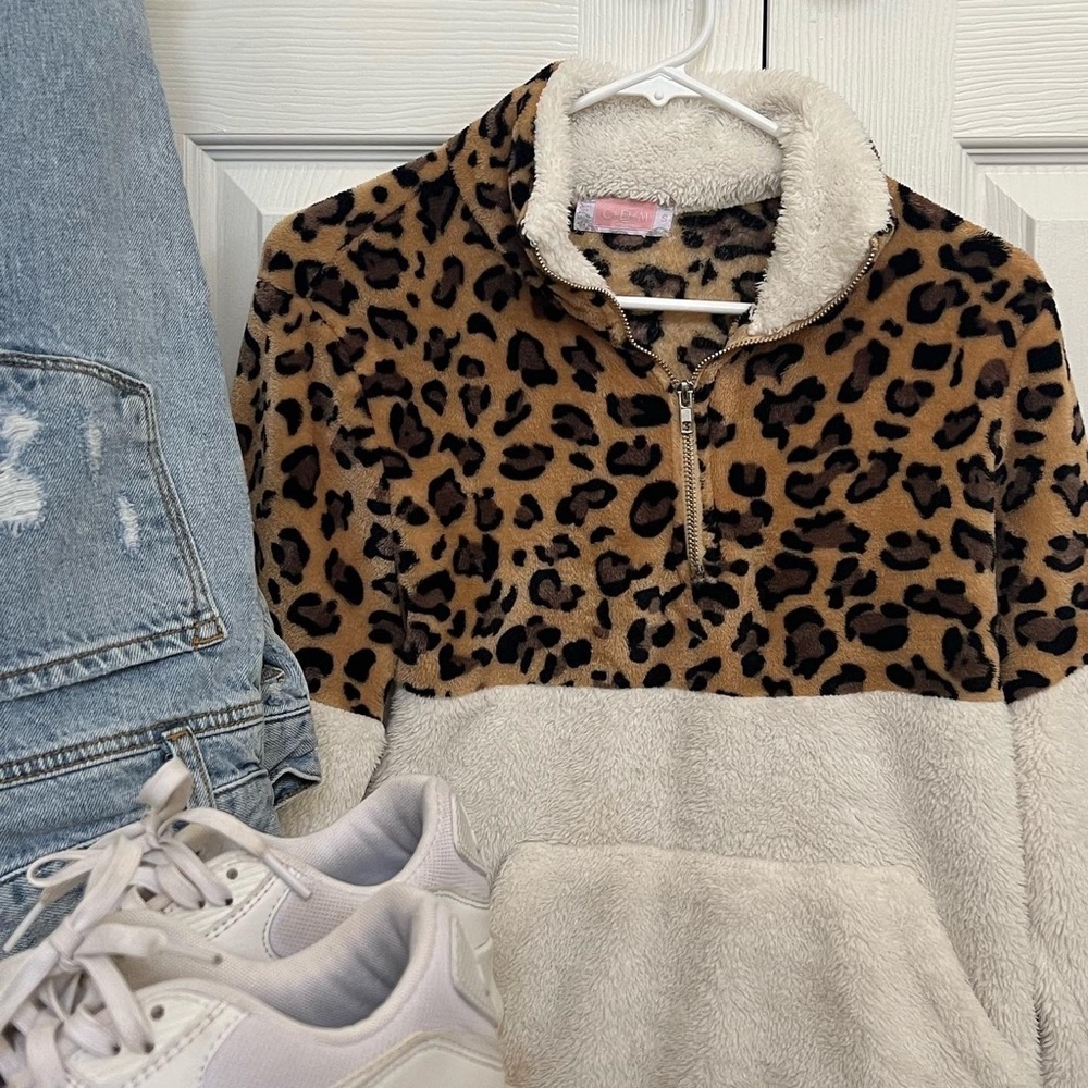fluffy cheetah coat